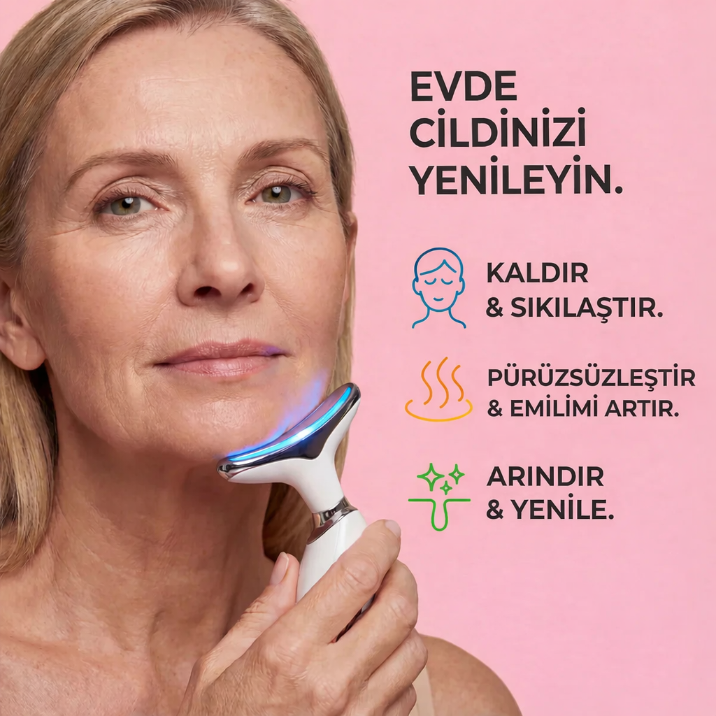 7’si 1 Arada LED Yüz Şekillendirici