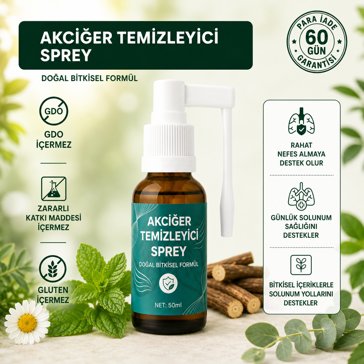 Akciğer Temizleme Spreyi Her Nefeste Ferahlığı Hissedin