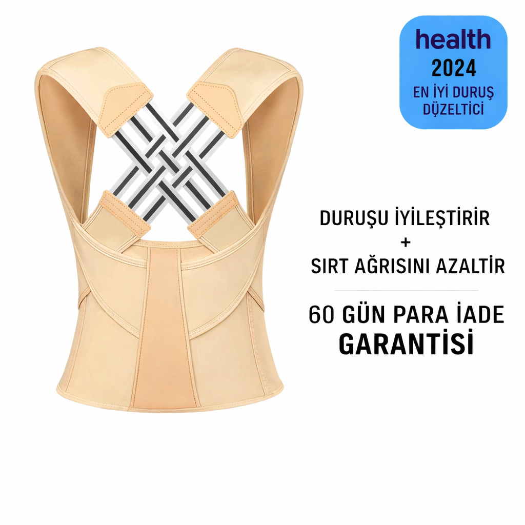 Dik Duruş Korsesi – Kamburluk Önleyici Sırt ve Omuz Destekleyici Postür Korse (Kadın & Erkek)