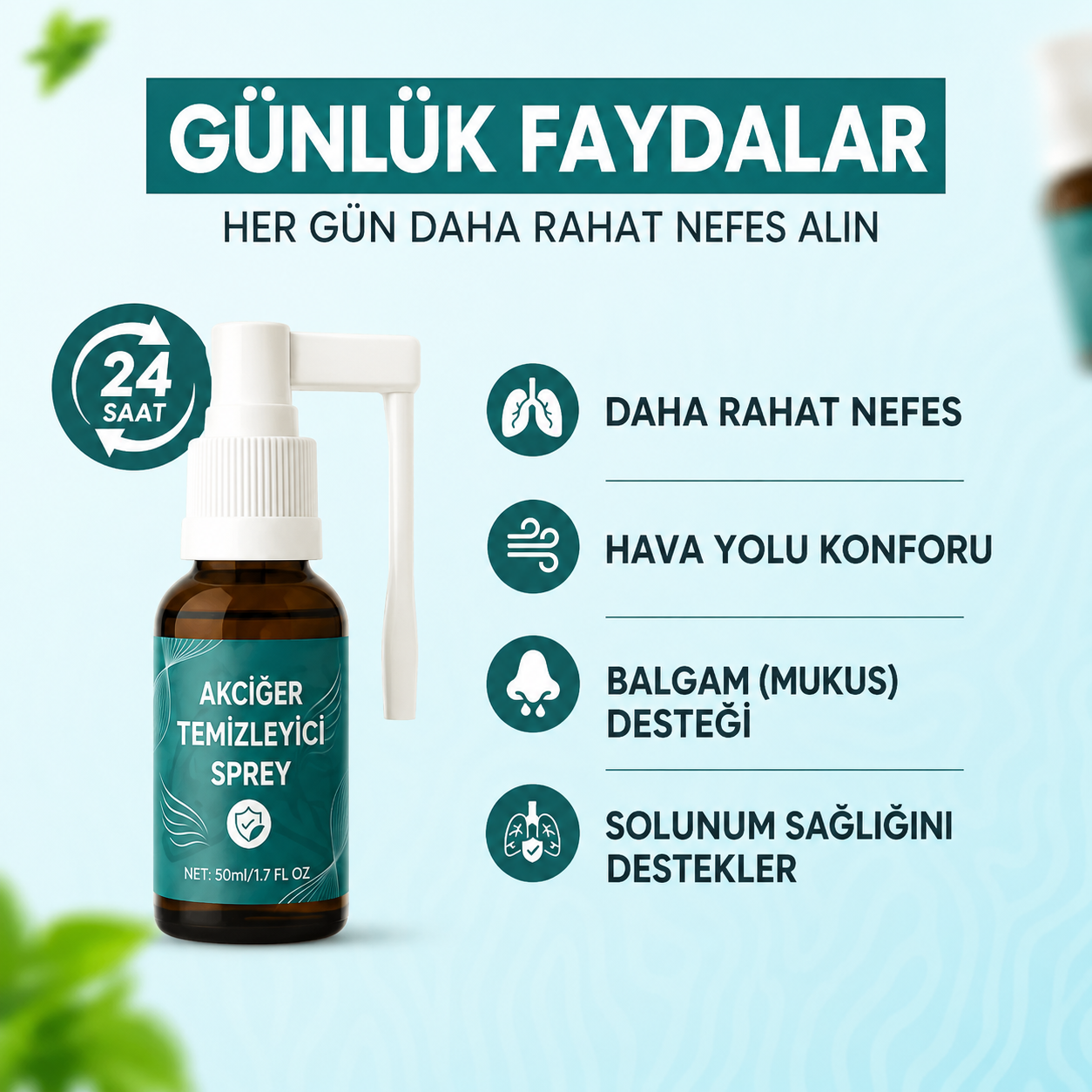 Akciğer Temizleme Spreyi Her Nefeste Ferahlığı Hissedin